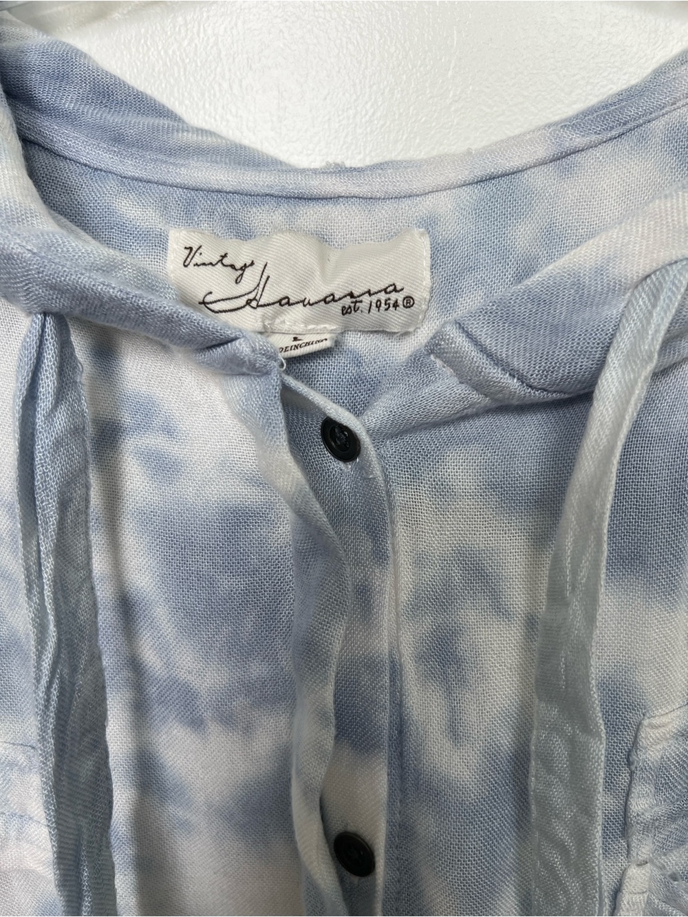 vintage Havana women’s Tie dyed blue and white top - Picture 3 of 4